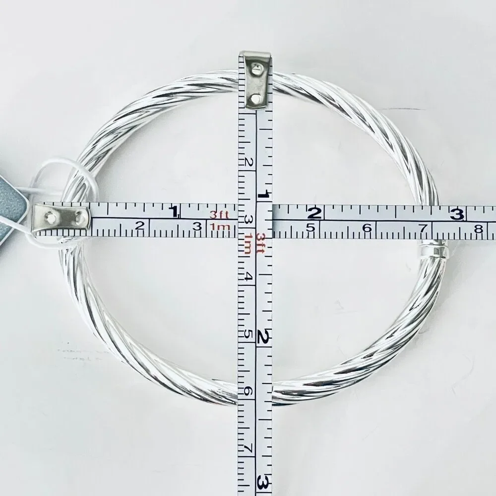 NWT Mia Fiore Made in Italy 925 Sterling Silver Plated Bronze Bangle Bracelet